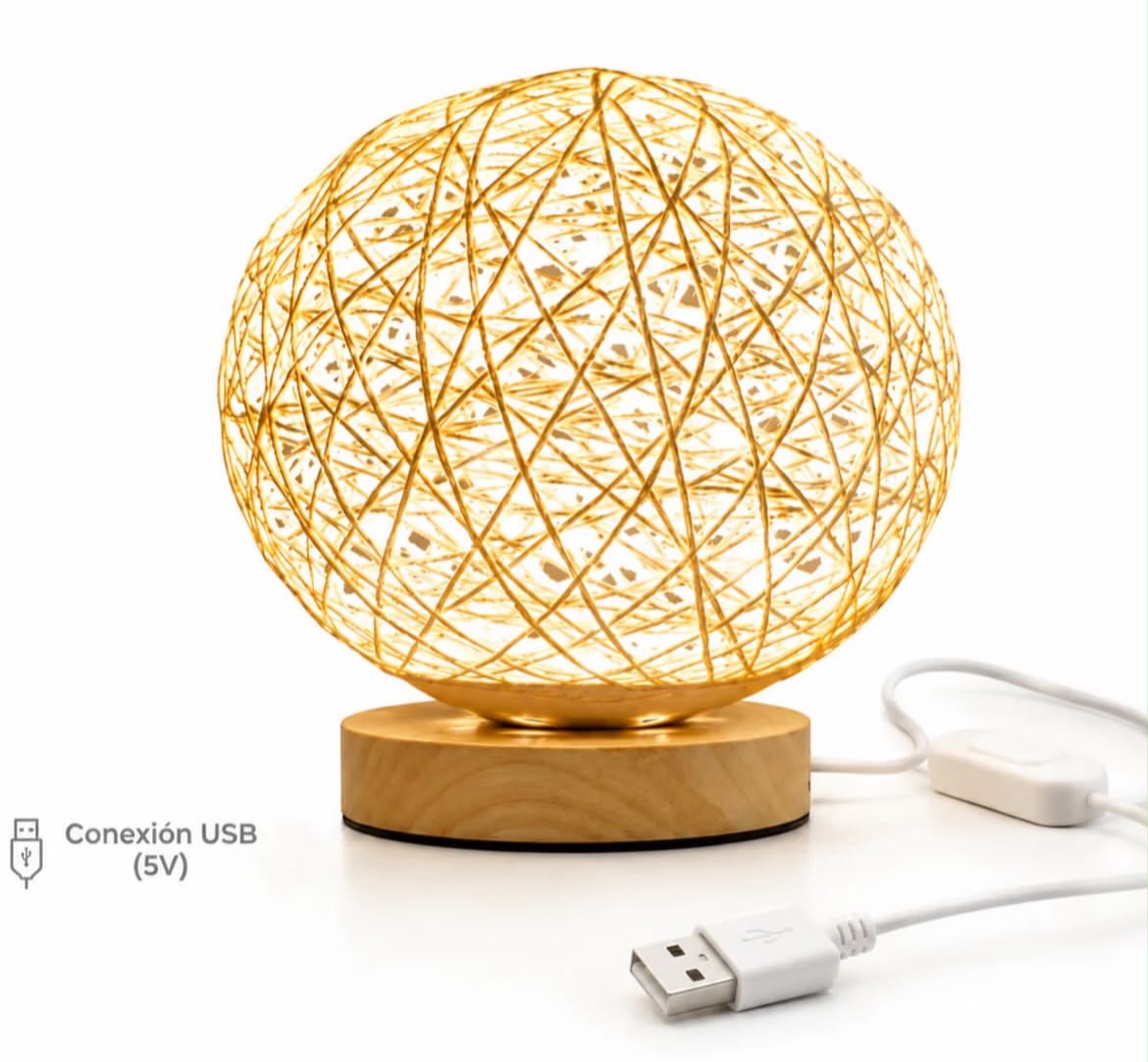 LAMPARA LUNA USB 3