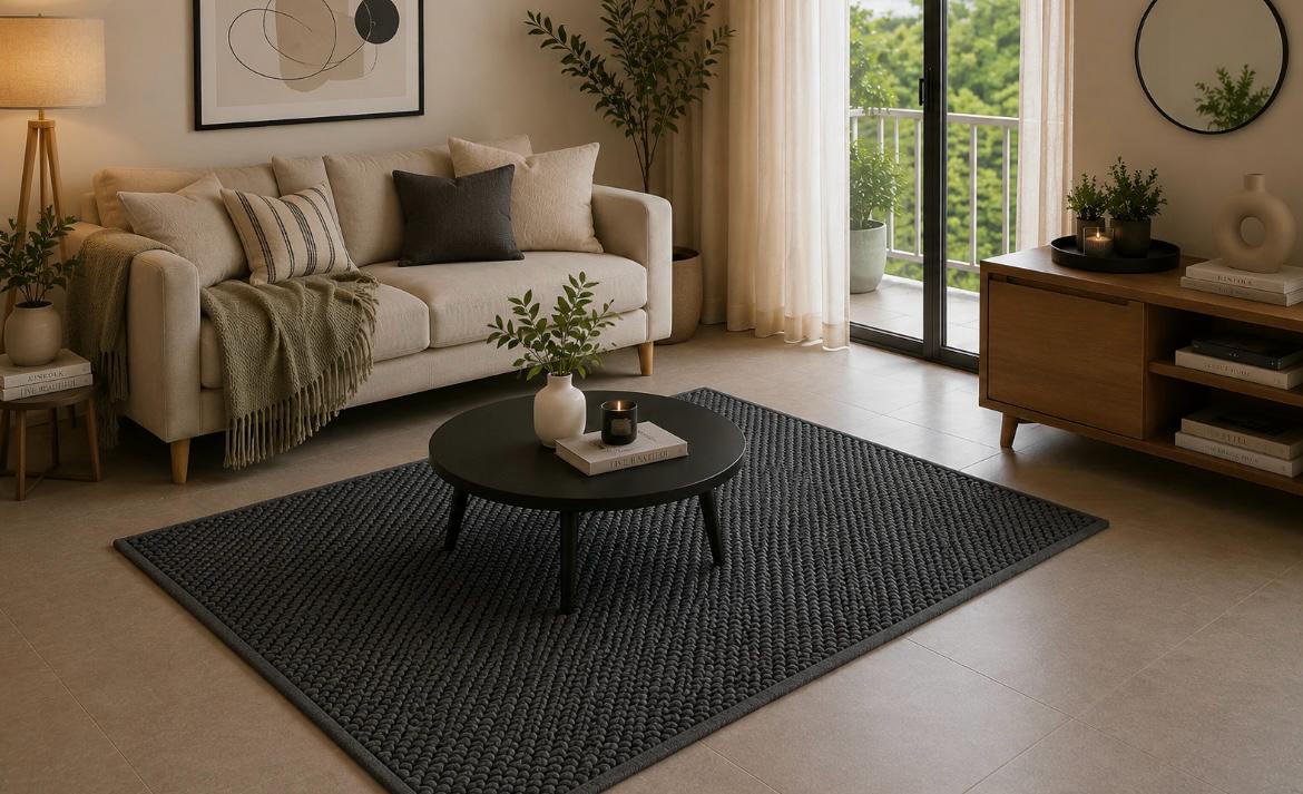 ALFOMBRA SIENA GRIS 160X120CM